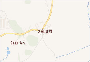 Záluží v obci Slavče - mapa části obce