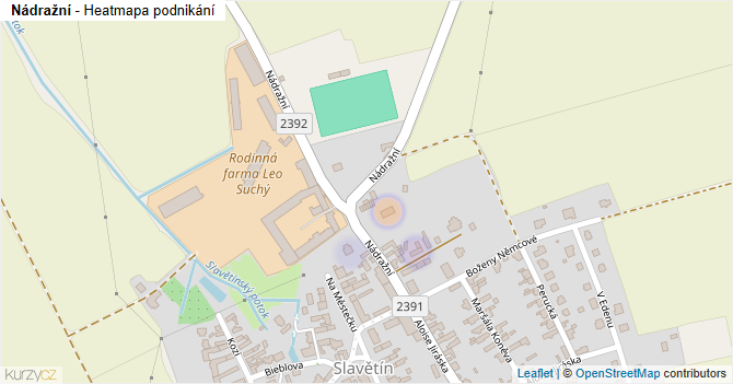 Nádražní - mapa podnikání