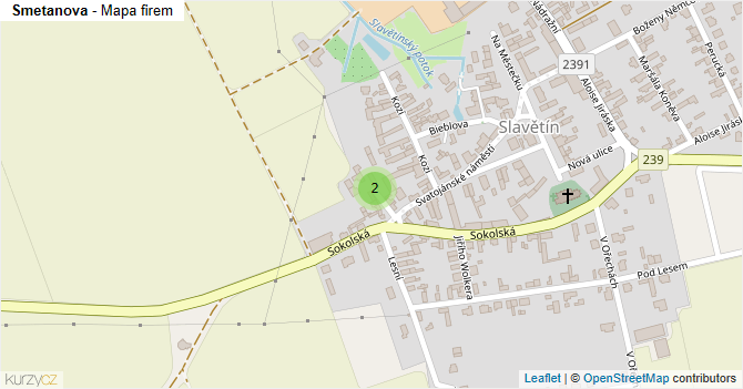 Smetanova - mapa firem