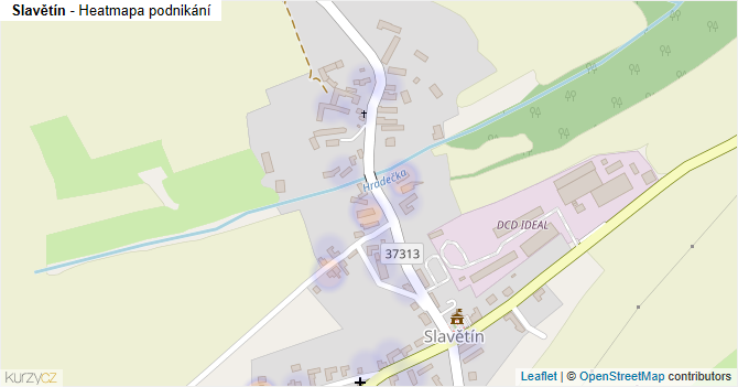 Slavětín - mapa podnikání