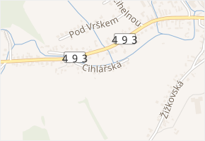 Cihlářská v obci Slavičín - mapa ulice