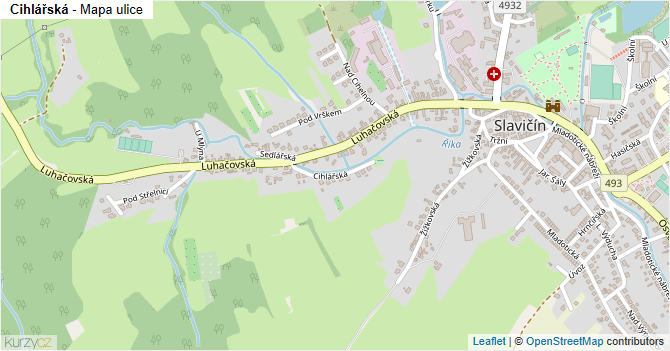 Cihlářská - mapa ulice