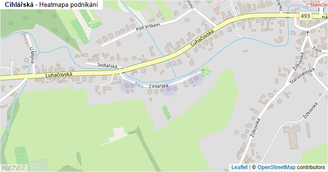 Cihlářská - mapa podnikání