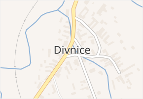 Divnice v obci Slavičín - mapa části obce