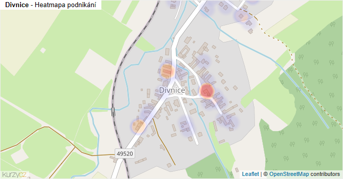 Divnice - mapa podnikání