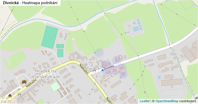 Divnická - mapa podnikání