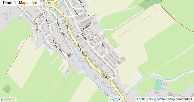 Dlouhá - mapa ulice
