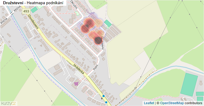 Družstevní - mapa podnikání