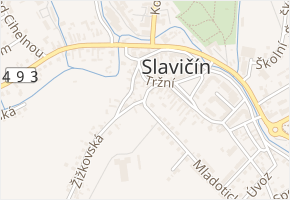 Jar. Šály v obci Slavičín - mapa ulice