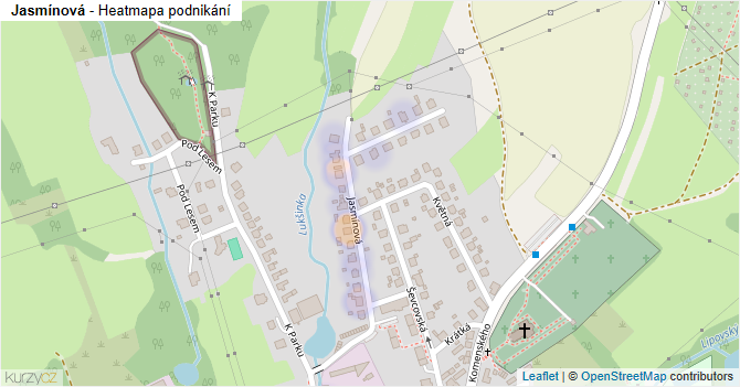 Jasmínová - mapa podnikání