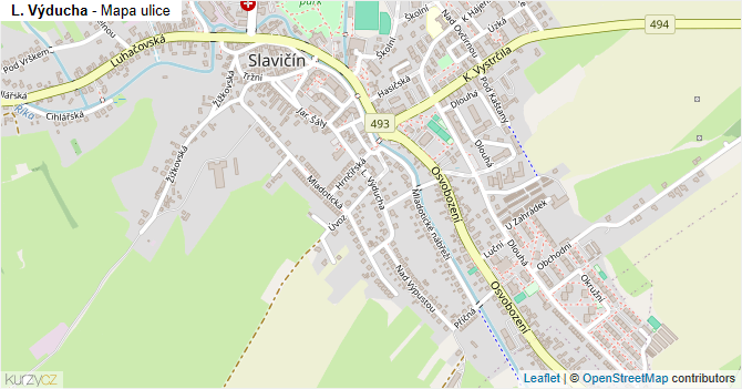 L. Výducha - mapa ulice