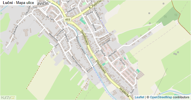 Luční - mapa ulice