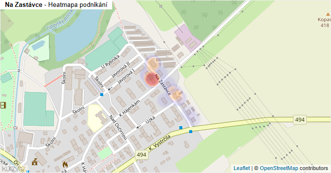 Na Zastávce - mapa podnikání
