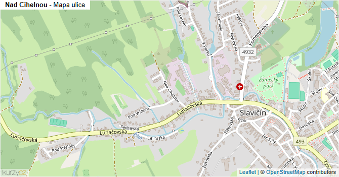 Nad Cihelnou - mapa ulice