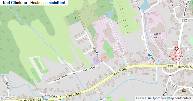 Nad Cihelnou - mapa podnikání