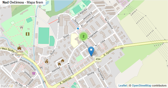 Nad Ovčírnou - mapa firem