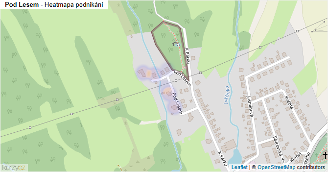 Pod Lesem - mapa podnikání