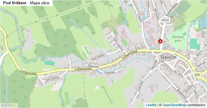 Pod Vrškem - mapa ulice