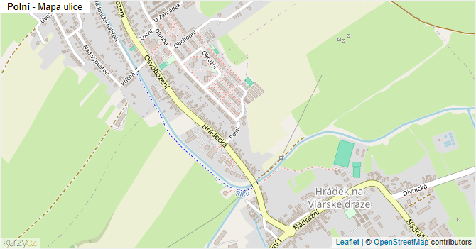 Polní - mapa ulice