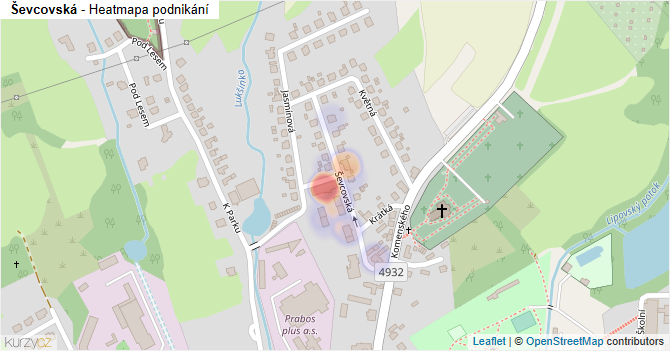 Ševcovská - mapa podnikání