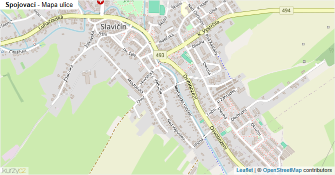 Spojovací - mapa ulice