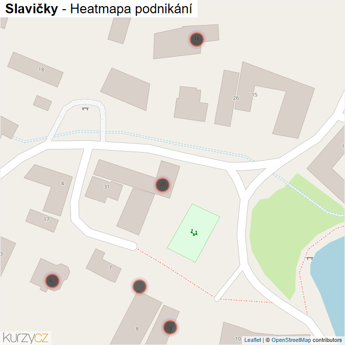 Mapa Slavičky - Firmy v obci.
