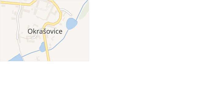 Okrašovice v obci Slavičky - mapa části obce