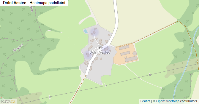 Dolní Vestec - mapa podnikání