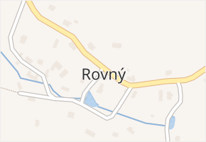 Rovný v obci Slavíkov - mapa části obce