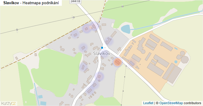Slavíkov - mapa podnikání