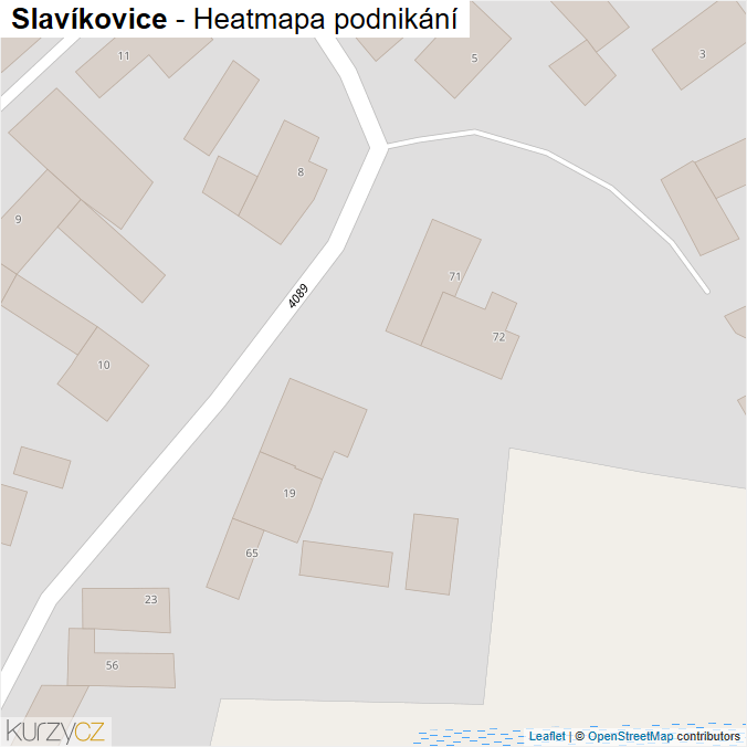 Mapa Slavíkovice - Firmy v obci.