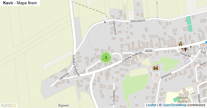 Kavír - mapa firem