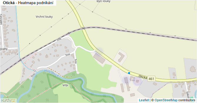 Otická - mapa podnikání