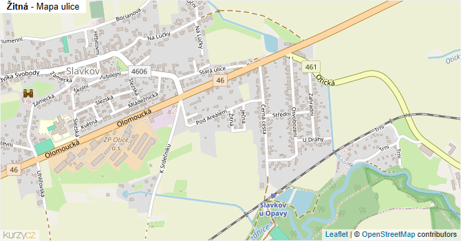 Žitná - mapa ulice