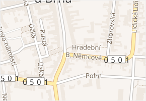 B. Němcové v obci Slavkov u Brna - mapa ulice