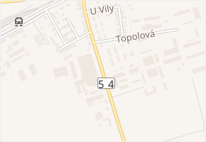 Československé armády v obci Slavkov u Brna - mapa ulice