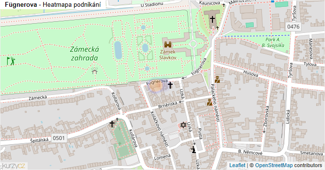 Fügnerova - mapa podnikání