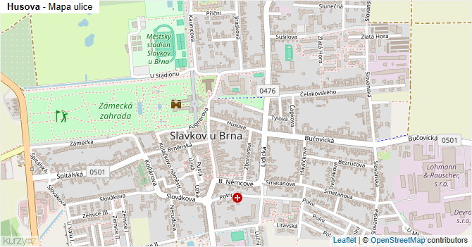 Husova - mapa ulice