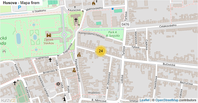 Husova - mapa firem