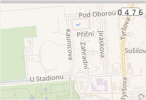 Kaunicova v obci Slavkov u Brna - mapa ulice