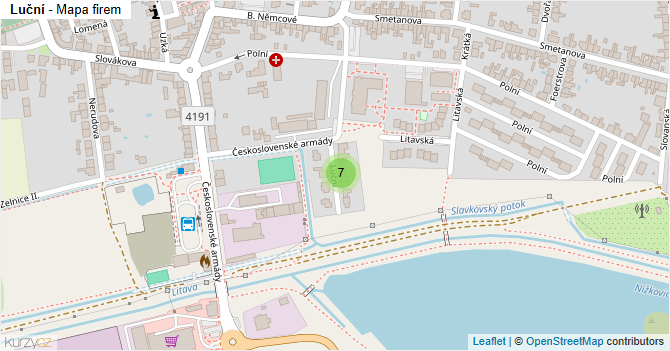Luční - mapa firem