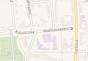 Malinovského v obci Slavkov u Brna - mapa ulice