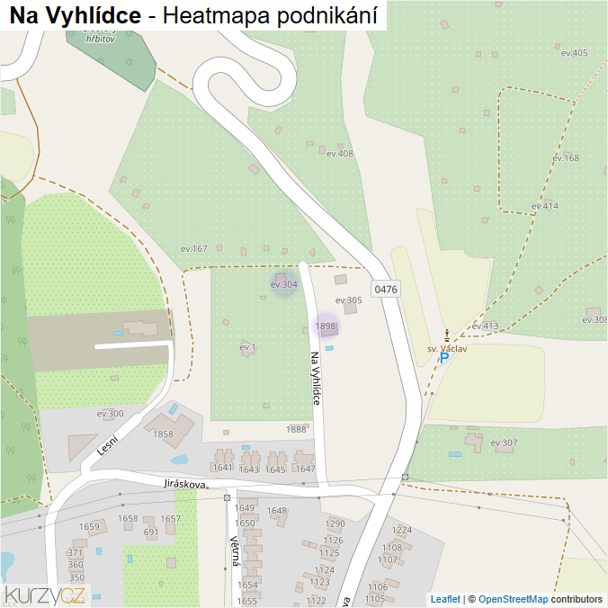 Mapa Na Vyhlídce - Firmy v ulici.