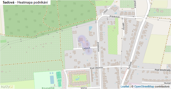 Sadová - mapa podnikání