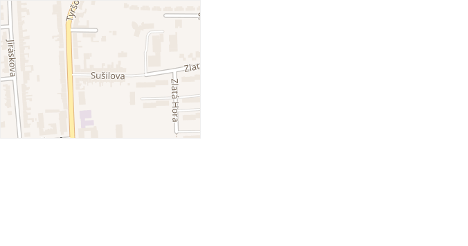 Sušilova v obci Slavkov u Brna - mapa ulice