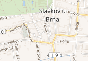 U Synagogy v obci Slavkov u Brna - mapa ulice