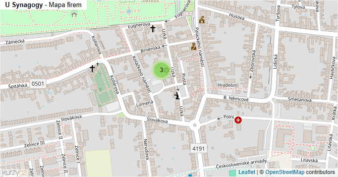 U Synagogy - mapa firem