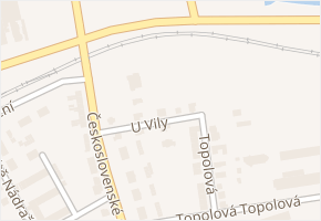 U Vily v obci Slavkov u Brna - mapa ulice