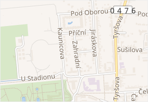 Zahradní v obci Slavkov u Brna - mapa ulice