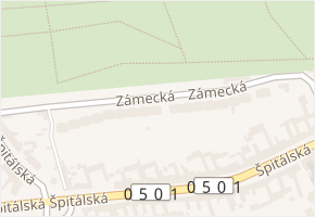 Zámecká v obci Slavkov u Brna - mapa ulice